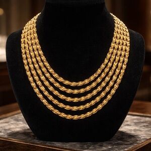 Monet Elegant Gold Multi-Strand Necklace